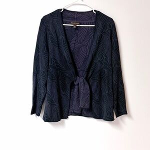 Dana Buchman Purple Patterned cardigan Sweater